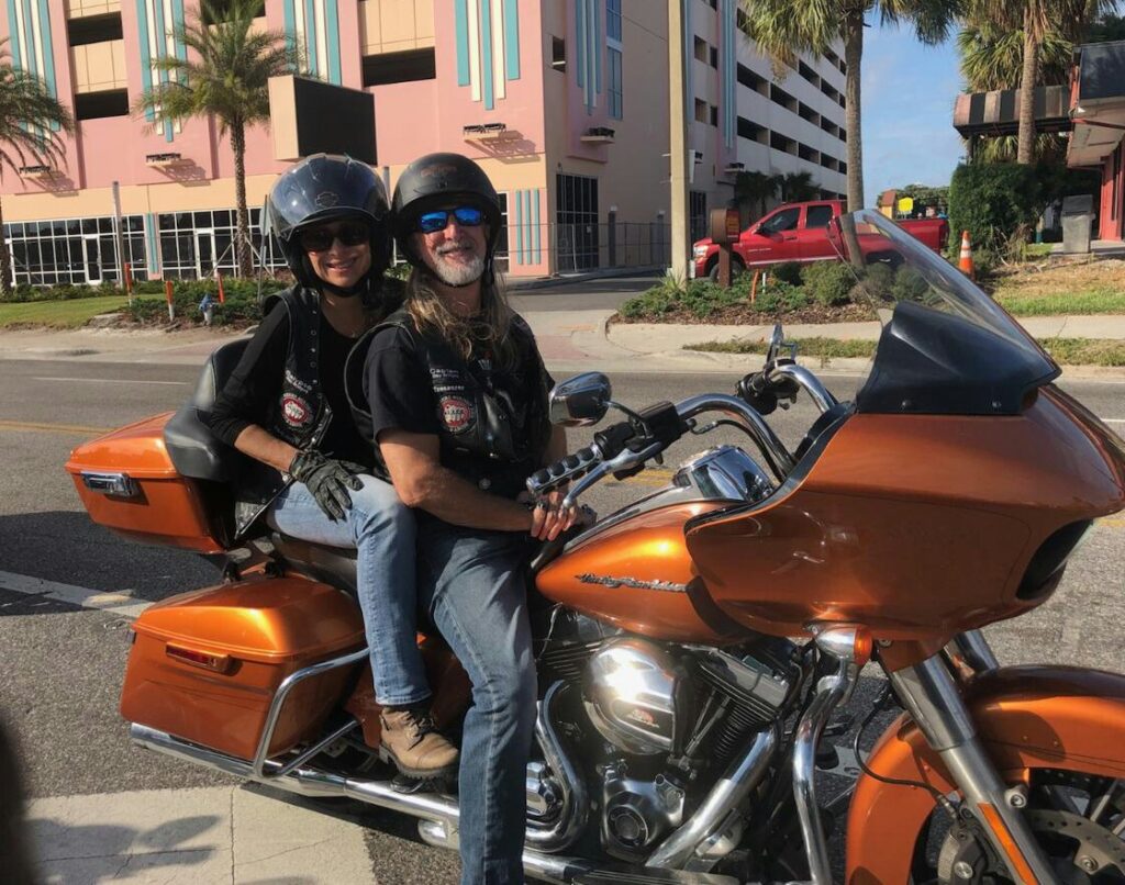 Us on our Harley
